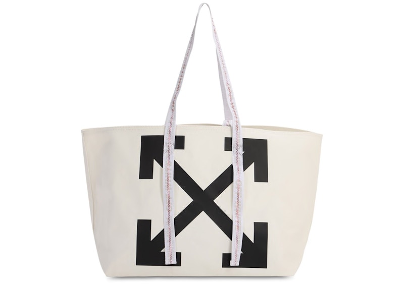 OFF-WHITE Logo Tote Canvas White