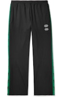 Off-White Logo Trimmed Pinstriped Sweatpants Black/White/Green Off-White Logo Trimmed Pinstriped Sweatpants Black/White/Green