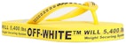 Selipar Fesyen Kuning Jenama Typographic Off-White dengan Logo OMIA131R20D270016000