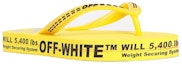 Lookbook Selipar Fesyen Kuning Jenama Typographic Off-White dengan Logo OMIA131R20D270016000
