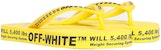 Selipar Fesyen Kuning Jenama Typographic Off-White dengan Logo OMIA131R20D270016000