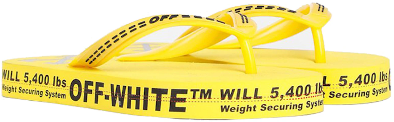 Tongs Off-White Logo Typographique Mode Jaune Slippers OMIA131R20D270016000 Shop Tongs Off-White Logo Typographique Mode Jaune Slippers OMIA131R20D270016000