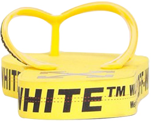Off-White Logo Typographic Flip Flop Fashion Yellow Slippers OMIA131R20D270016000 Purchase Off-White Logo Typographic Flip Flop Fashion Yellow Slippers OMIA131R20D270016000