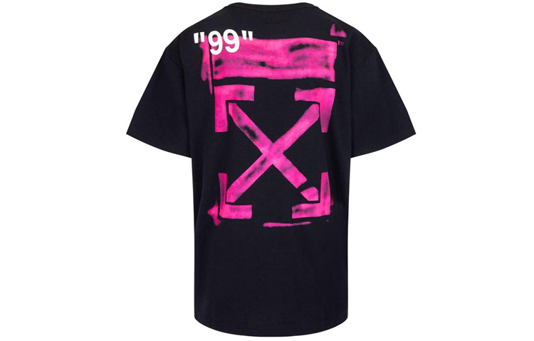 OFF-WHITE Loose Black T-Shirt with Arrow Print OMAA038R191850151028