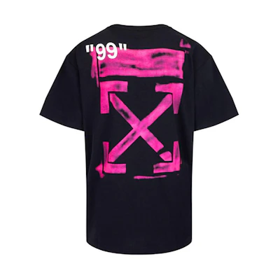 OFF-WHITE Loose Black T-Shirt with Arrow Print OMAA038R191850151028