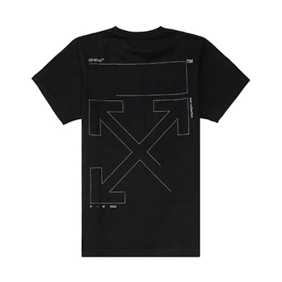 OFF-WHITE Loose Fit Black Crewneck T-Shirt OMAA038E191850031091