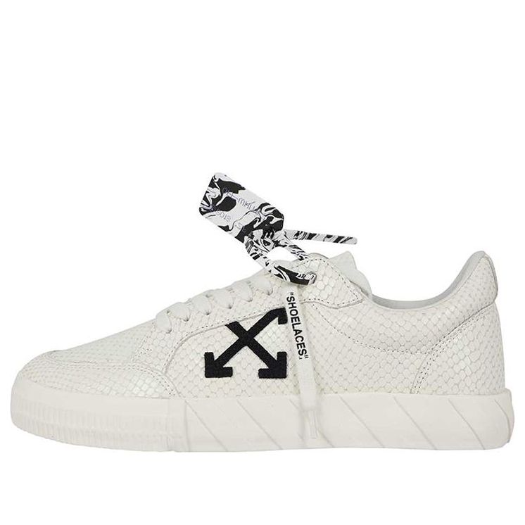 Off-White Low Vulcanized Calf Leather Sneaker 'White Black'