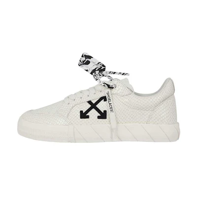 Off-White Low Vulcanized Calf Leather Sneaker 'White Black'