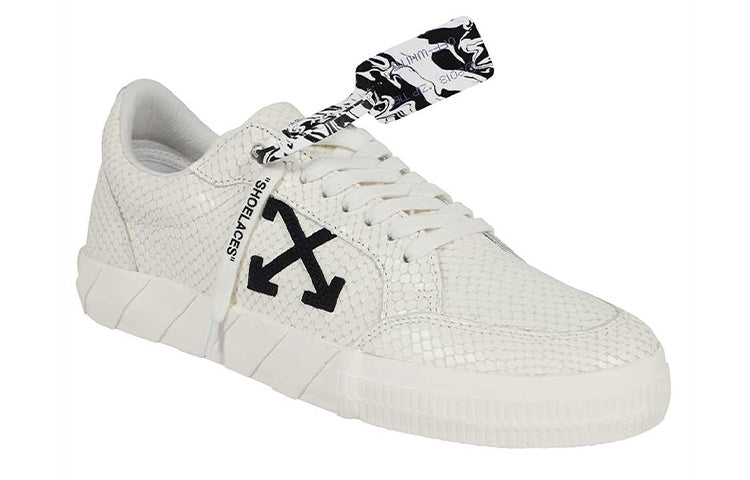 Off-White Low Vulcanized Calf Leather Sneaker 'White Black' 圖 2