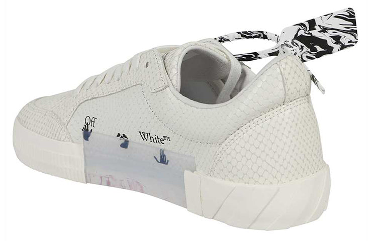 Off-White Low Vulcanized Calf Leather Sneaker 'White Black' 圖 3