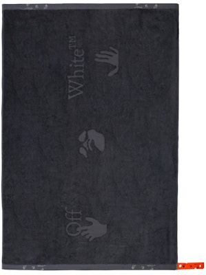 Off-White Man Swim Logo Shower Towel Grey Buy Off-White Man Swim Logo Shower Towel Grey