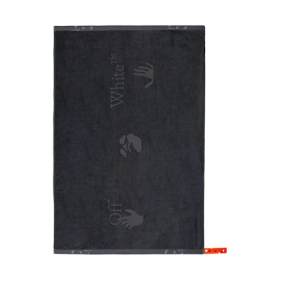 Off-White Man Swim Logo Shower Towel Grey