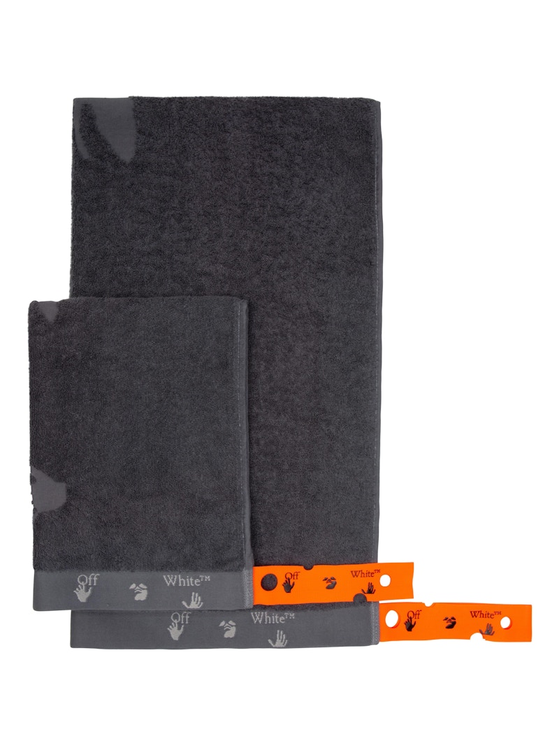 Buy Set Handuk Logo Pria Off-White Abu-Abu