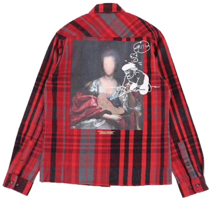 오프화이트 마리아나 드 실바 레드 체크 긴팔 셔츠 OMGA060E19E230052088 Lookbook 오프화이트 마리아나 드 실바 레드 체크 긴팔 셔츠 OMGA060E19E230052088