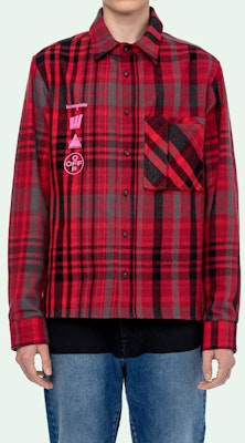 오프화이트 마리아나 드 실바 레드 체크 긴팔 셔츠 OMGA060E19E230052088 Details for 오프화이트 마리아나 드 실바 레드 체크 긴팔 셔츠 OMGA060E19E230052088