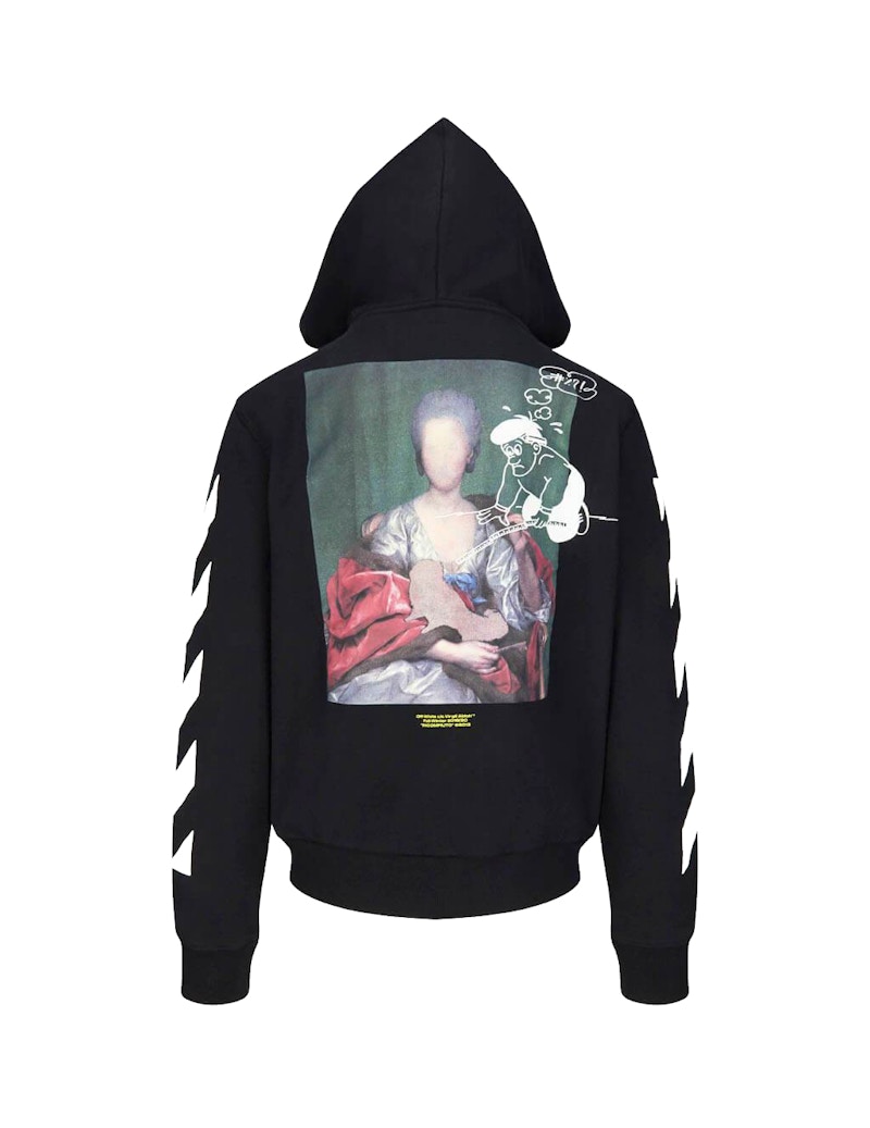 Order Off-White Mariana De Silva 黑色多彩拉链连帽衫