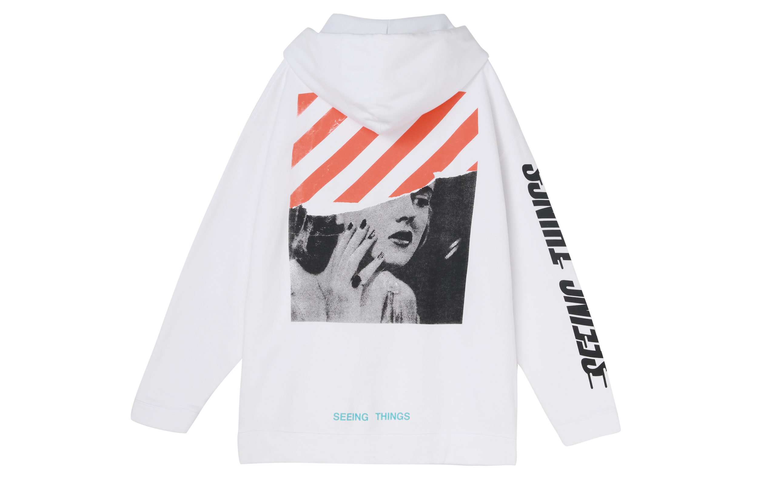 OFF-WHITE Marilyn Monroe Print Classic Hoodie White Fall Edition OMBB009G20JER0020188