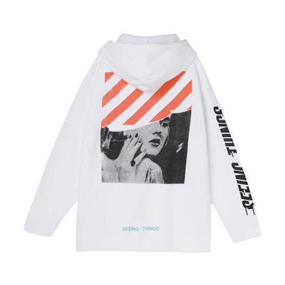 OFF-WHITE Marilyn Monroe Print Classic Hoodie White Fall Edition OMBB009G20JER0020188