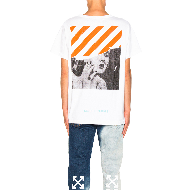 OFF-WHITE Marilyn Monroe Print Loose Fit T-Shirt White OMAA002G20JER0010188 圖 6