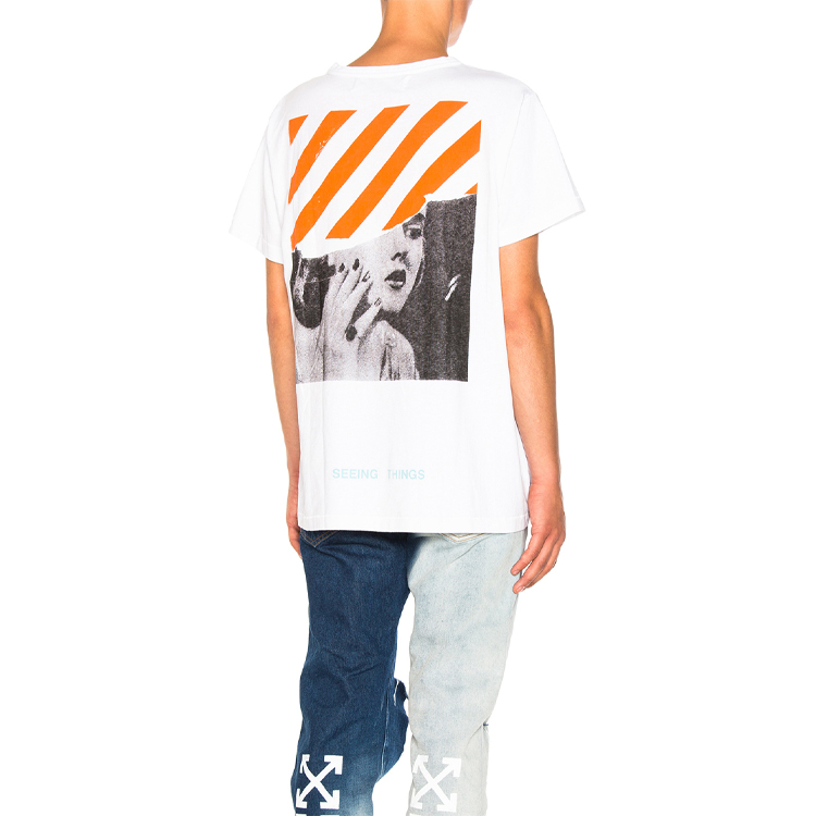 OFF-WHITE Marilyn Monroe Print Loose Fit T-Shirt White OMAA002G20JER0010188 圖 7