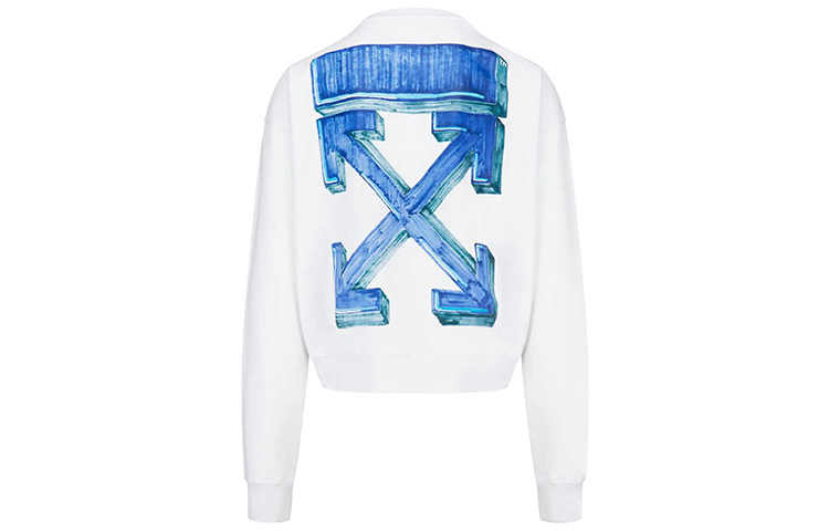 OFF-WHITE Marker Arrows White Pullover Sweatshirt () OMBA035E20FLE0020145