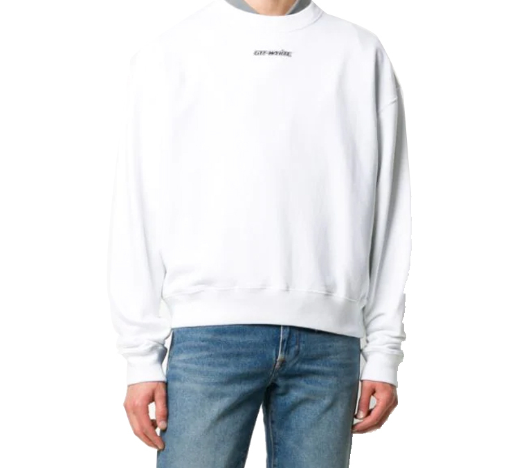 Shop Sudadera Blanca OFF-WHITE Marker Arrows Pullover OMBA035E20FLE0020145