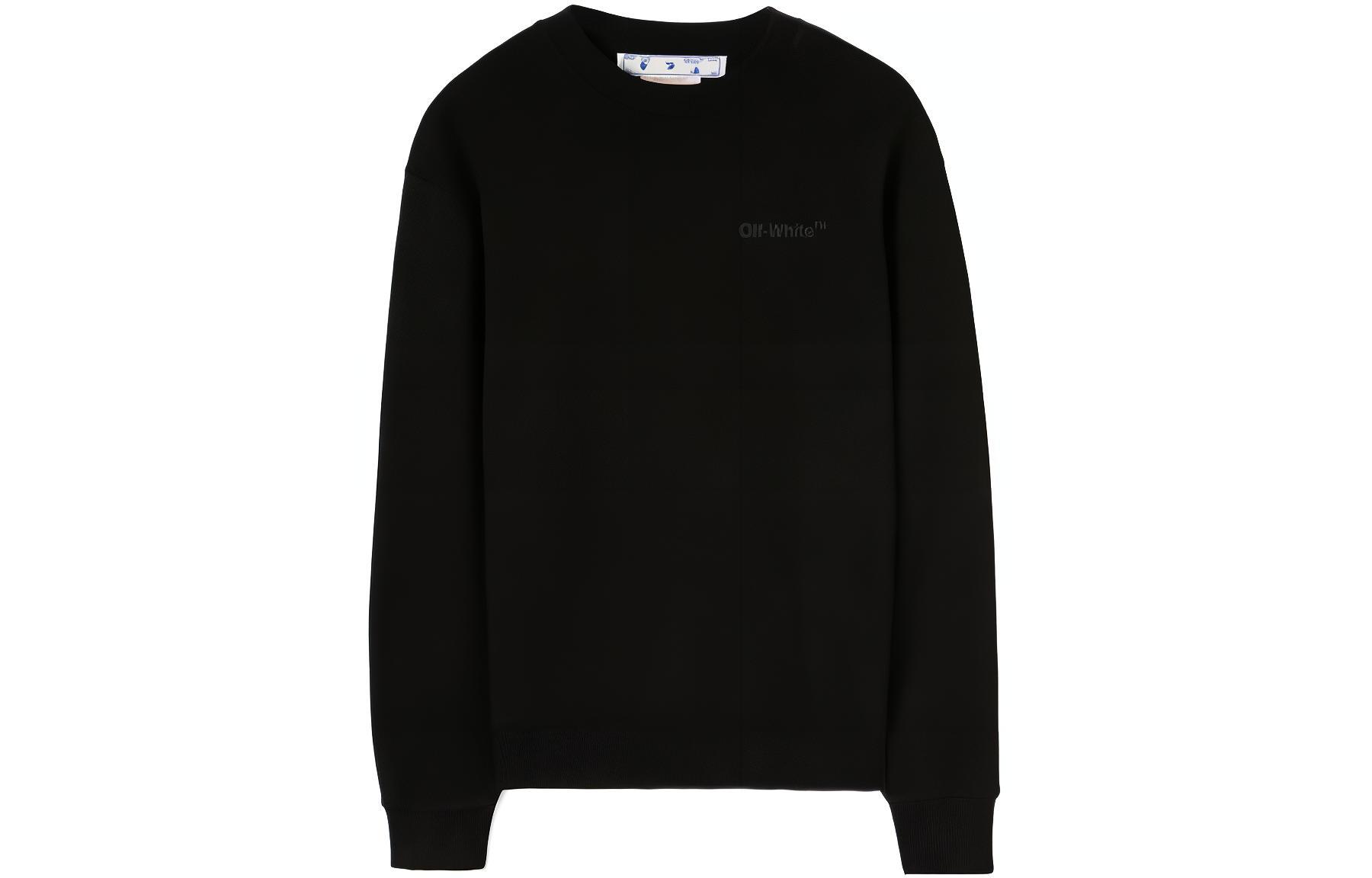 OFF-WHITE Marker Print Oversized Sweatshirt Black OMBA057C99FLE0091010