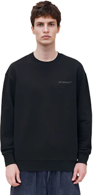 Sudadera Negra Oversize OFF-WHITE Marker Print OMBA057C99FLE0091010 Details for Sudadera Negra Oversize OFF-WHITE Marker Print OMBA057C99FLE0091010