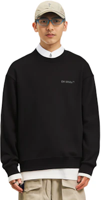 Sudadera Negra Oversize OFF-WHITE Marker Print OMBA057C99FLE0091010 Sizing Sudadera Negra Oversize OFF-WHITE Marker Print OMBA057C99FLE0091010