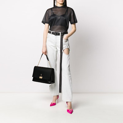Off-White Meteor Holes Boyfriend Denim Jeans Blue Shop Off-White Meteor Holes Boyfriend Denim Jeans Blue