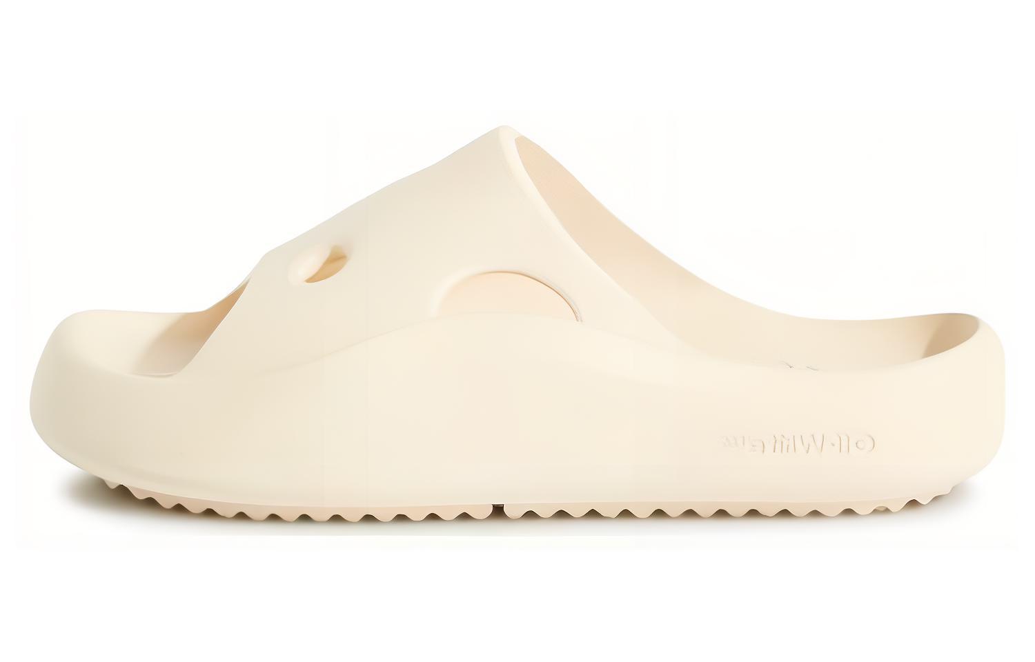 Buy Off-White 流星橡胶拖鞋米色 OMIC014F23MAT0016161