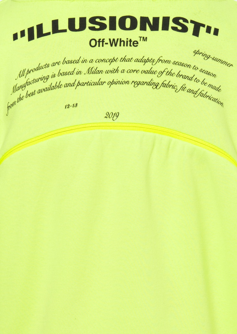 Off-White Michael Jackson Back Zip Hoodie Fluo Yellow/Black 圖 2