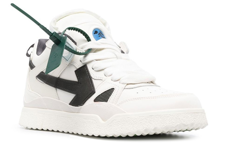 Off-White Mid Top 'Sponge Leather Black and White' 圖 3