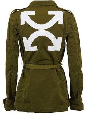 Off-White Military Field Jacket Olive Green/White Order Off-White Military Field Jacket Olive Green/White