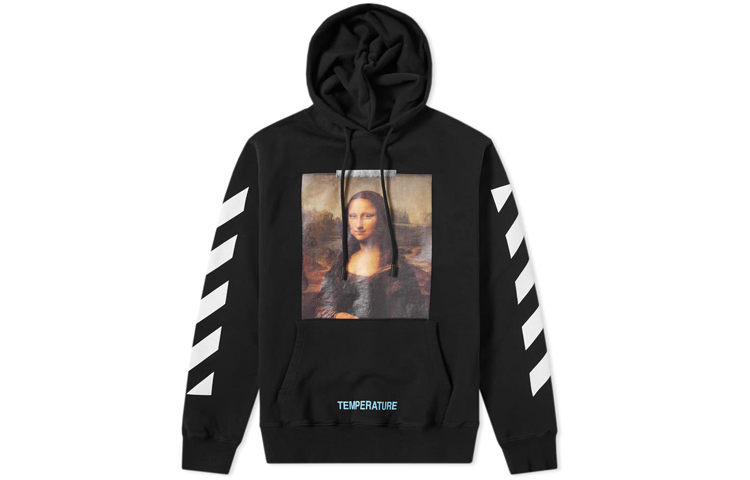 OFF-WHITE Mona Lisa C/O Virgil Abloh Loose Sweatshirt Black OMBB029S180030121001