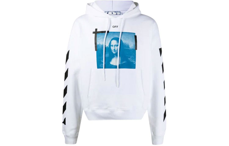 Buy Sudadera Gráfica Mona Lisa OFF-WHITE SS21 Blanca - Corte Estándar. OMBB037R21FLE0010110