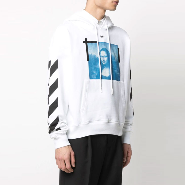Purchase Sudadera Gráfica Mona Lisa OFF-WHITE SS21 Blanca - Corte Estándar. OMBB037R21FLE0010110