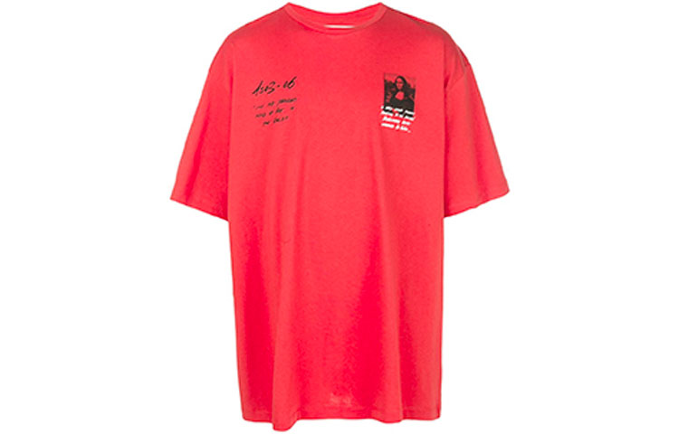 OFF-WHITE Mona Lisa SS19 Graphic Red Tee OMAA038S191850052010 圖 3