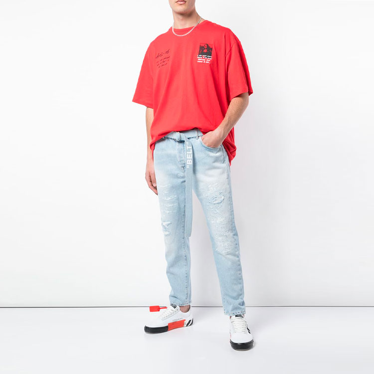 OFF-WHITE Mona Lisa SS19 Graphic Red Tee OMAA038S191850052010 圖 4