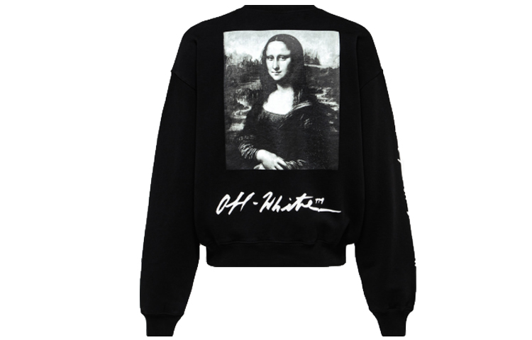 Lookbook Off-White Mona Lisa SS19 Crewneck Sweatshirt Hitam OMBA035S190030051020