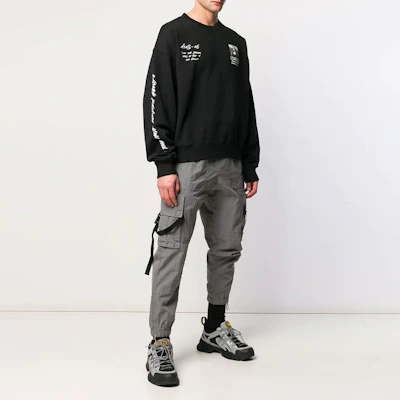 Off-White Mona Lisa SS19 Crewneck Sweatshirt Hitam OMBA035S190030051020 Shop Off-White Mona Lisa SS19 Crewneck Sweatshirt Hitam OMBA035S190030051020