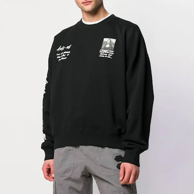 Off-White Mona Lisa SS19 Crewneck Sweatshirt Hitam OMBA035S190030051020 Purchase Off-White Mona Lisa SS19 Crewneck Sweatshirt Hitam OMBA035S190030051020