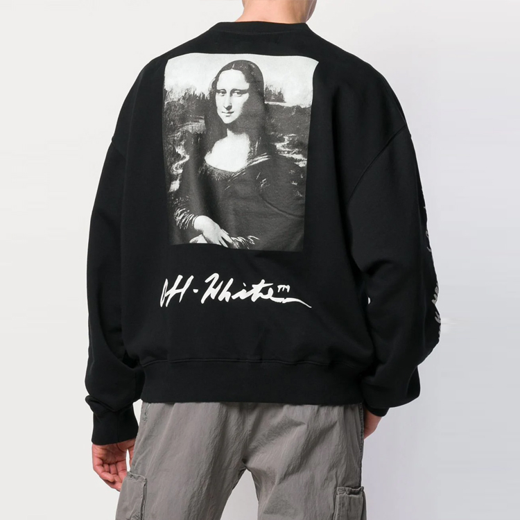 Details for Off-White Mona Lisa SS19 Crewneck Sweatshirt Hitam OMBA035S190030051020