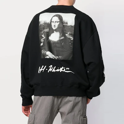Off-White Mona Lisa SS19 Crewneck Sweatshirt Hitam OMBA035S190030051020 Details for Off-White Mona Lisa SS19 Crewneck Sweatshirt Hitam OMBA035S190030051020