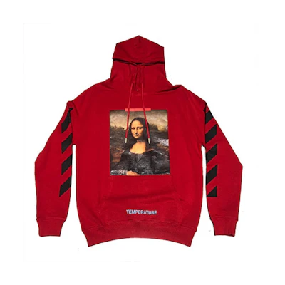 OFF-WHITE Mona Lisa Temperature Hoodie Red