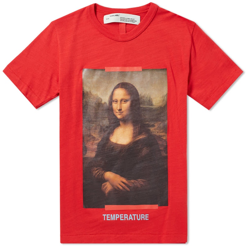 OFF-WHITE Mona Lisa Temperature Tee Red