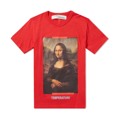 OFF-WHITE Mona Lisa Temperature Tee Red