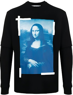 OFF-WHITE 蒙娜丽莎图案长袖T恤 黑色 OMAB068C99JER0011045BLACK Buy OFF-WHITE 蒙娜丽莎图案长袖T恤 黑色 OMAB068C99JER0011045BLACK