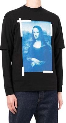 OFF-WHITE 蒙娜丽莎图案长袖T恤 黑色 OMAB068C99JER0011045BLACK Lookbook OFF-WHITE 蒙娜丽莎图案长袖T恤 黑色 OMAB068C99JER0011045BLACK