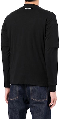 OFF-WHITE 蒙娜丽莎图案长袖T恤 黑色 OMAB068C99JER0011045BLACK Shop OFF-WHITE 蒙娜丽莎图案长袖T恤 黑色 OMAB068C99JER0011045BLACK